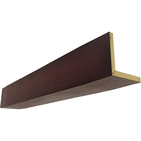 2-Sided (L-beam) Sandblasted Endurathane Faux Wood Ceiling Beam, Premium Cherry, 8W X 8H  X 8'L